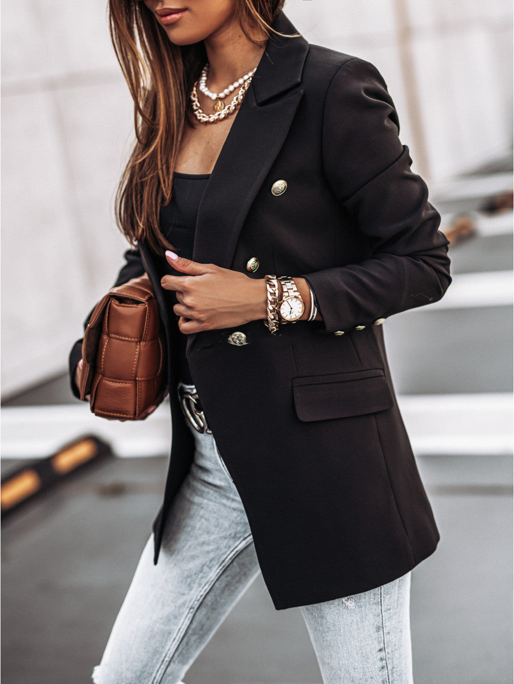 Ladies' Classic Jacket with Front Buttons
