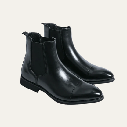 Men’s Polished Cap Toe Chelsea Boots