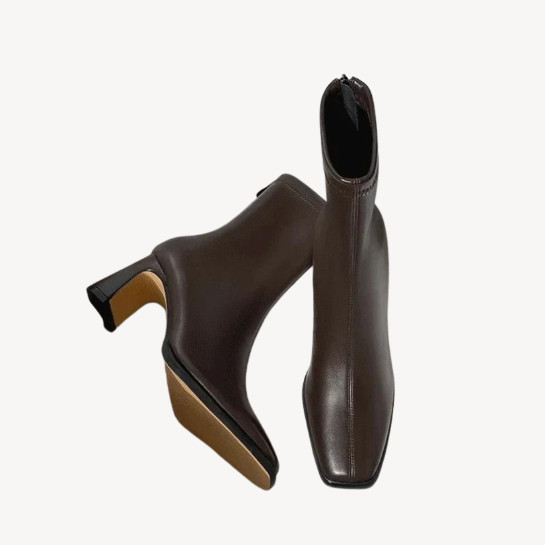 Orthopedic Square Toe Ankle Boots