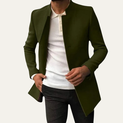 Men’s Minimalist Stand Collar Car Coat
