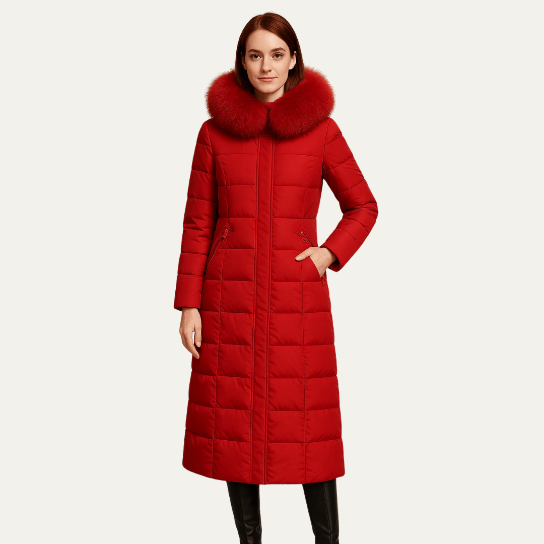 Women’s Long Faux Fur Hooded Puffer Coat