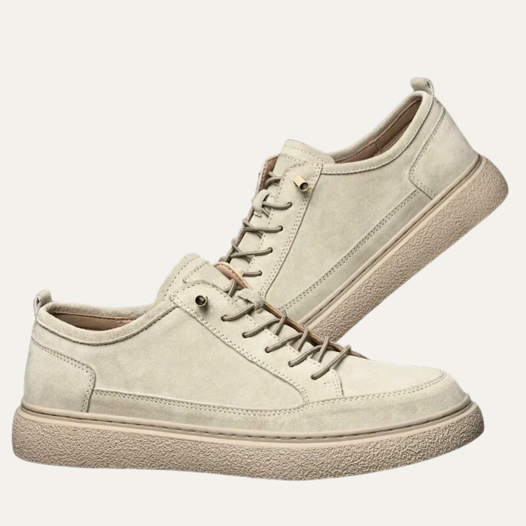 Men’s Textured Suede Derby Platform Sneakers