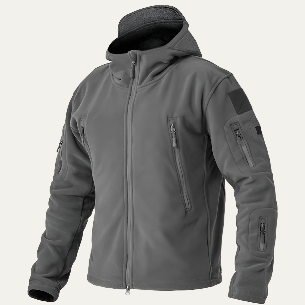 Men’s Outdoor Tactical Fleece Hooded Jacket