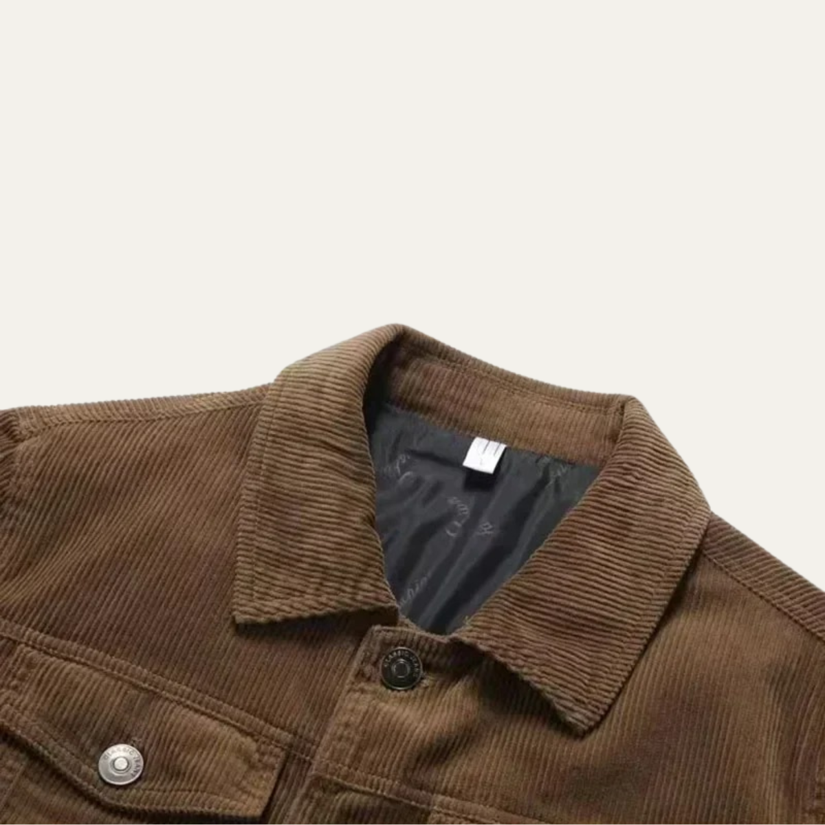 Men’s Corduroy Trucker Jacket with Classic Chest Pockets