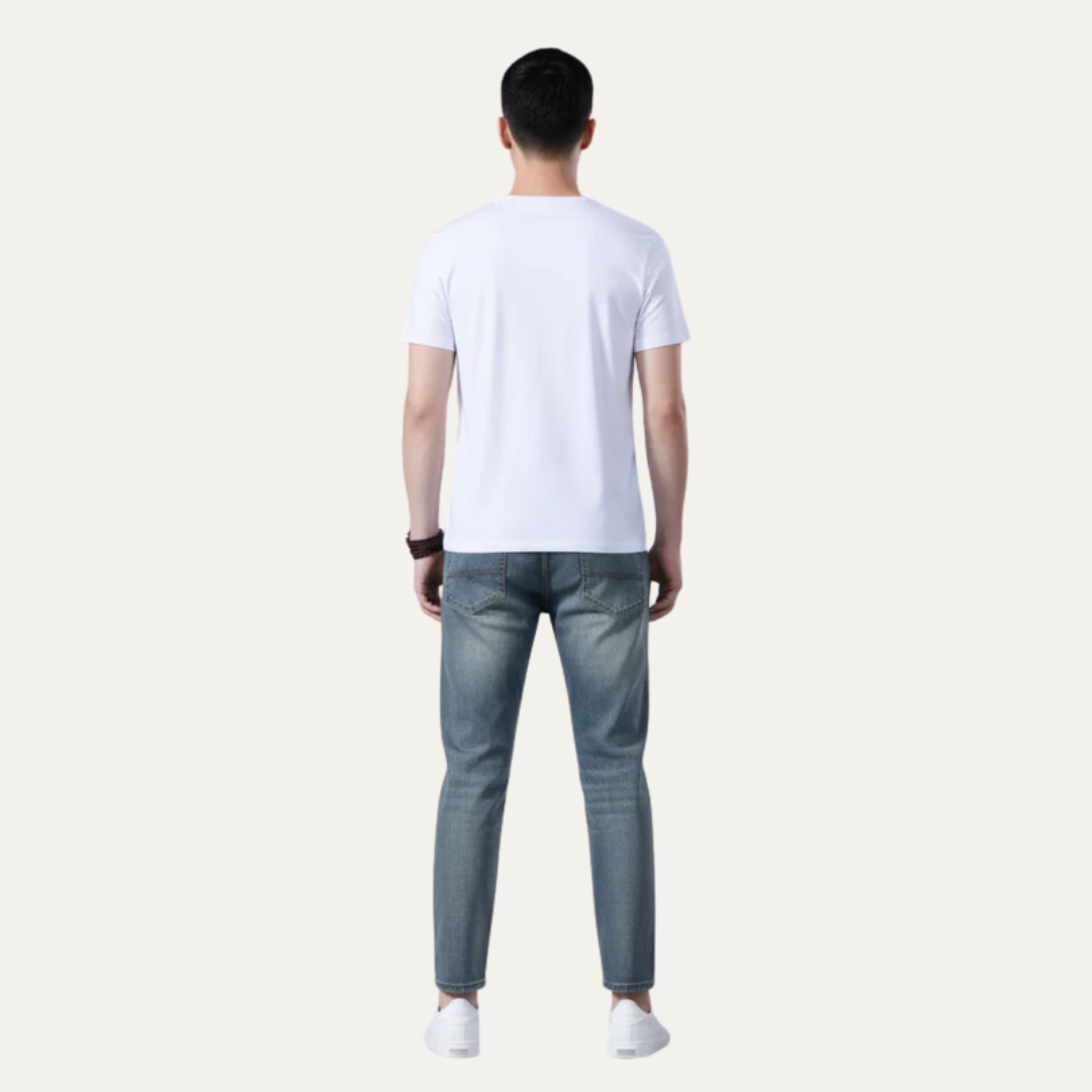 Men’s Slim Straight Vintage Denim Pants