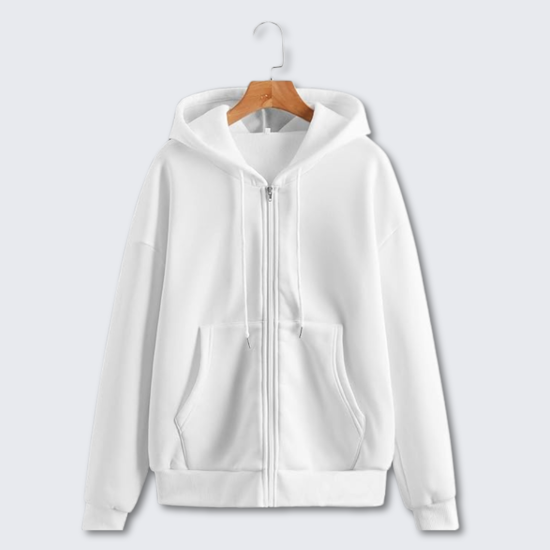 Women's Green Hooded Sweatshirt Soft Cozy Winter Jacket