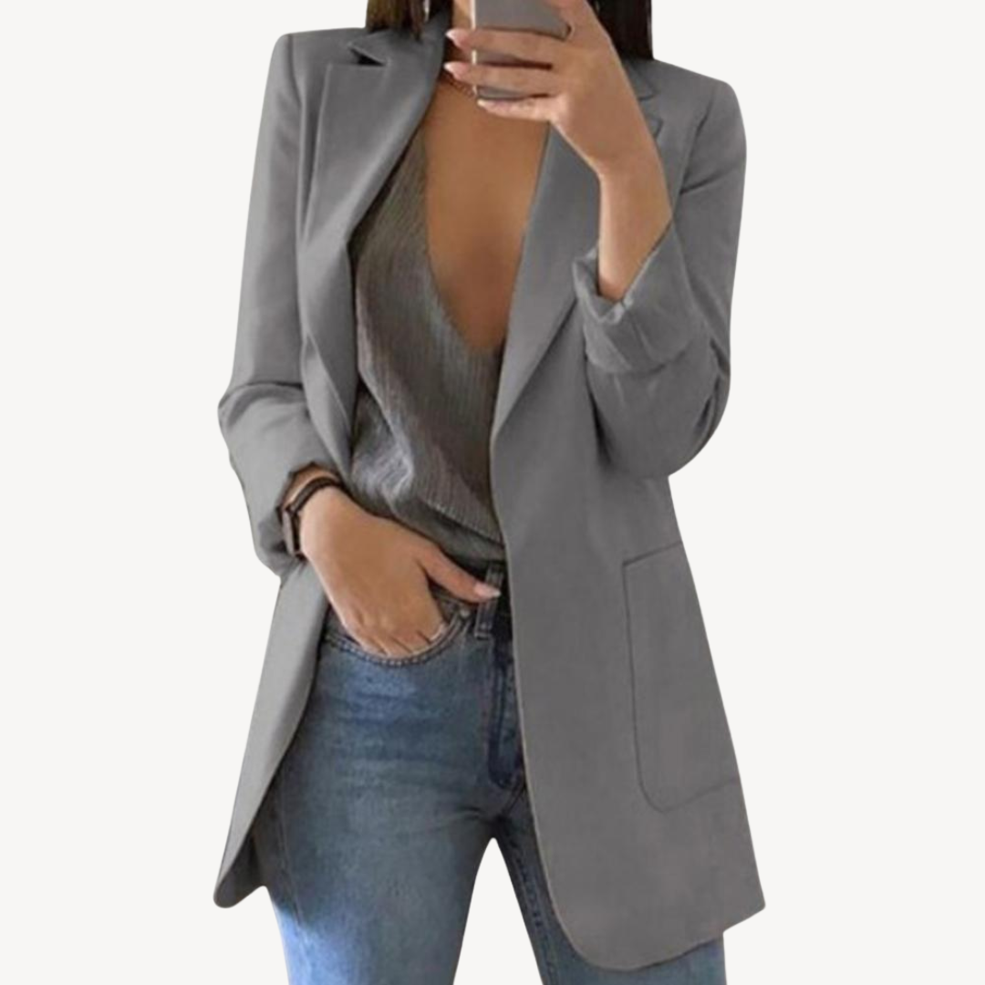 Women's Long Blazer with Open Front