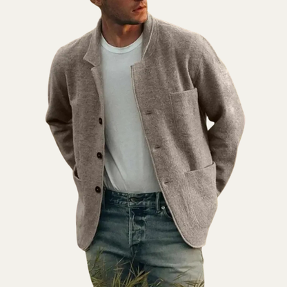 Men’s Relaxed Fit Shawl Collar Cardigan Jacket