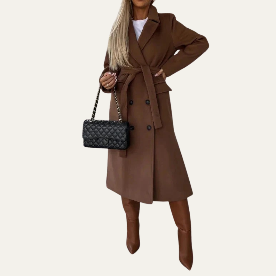 Women’s Tailored Overcoat with Notched Lapels