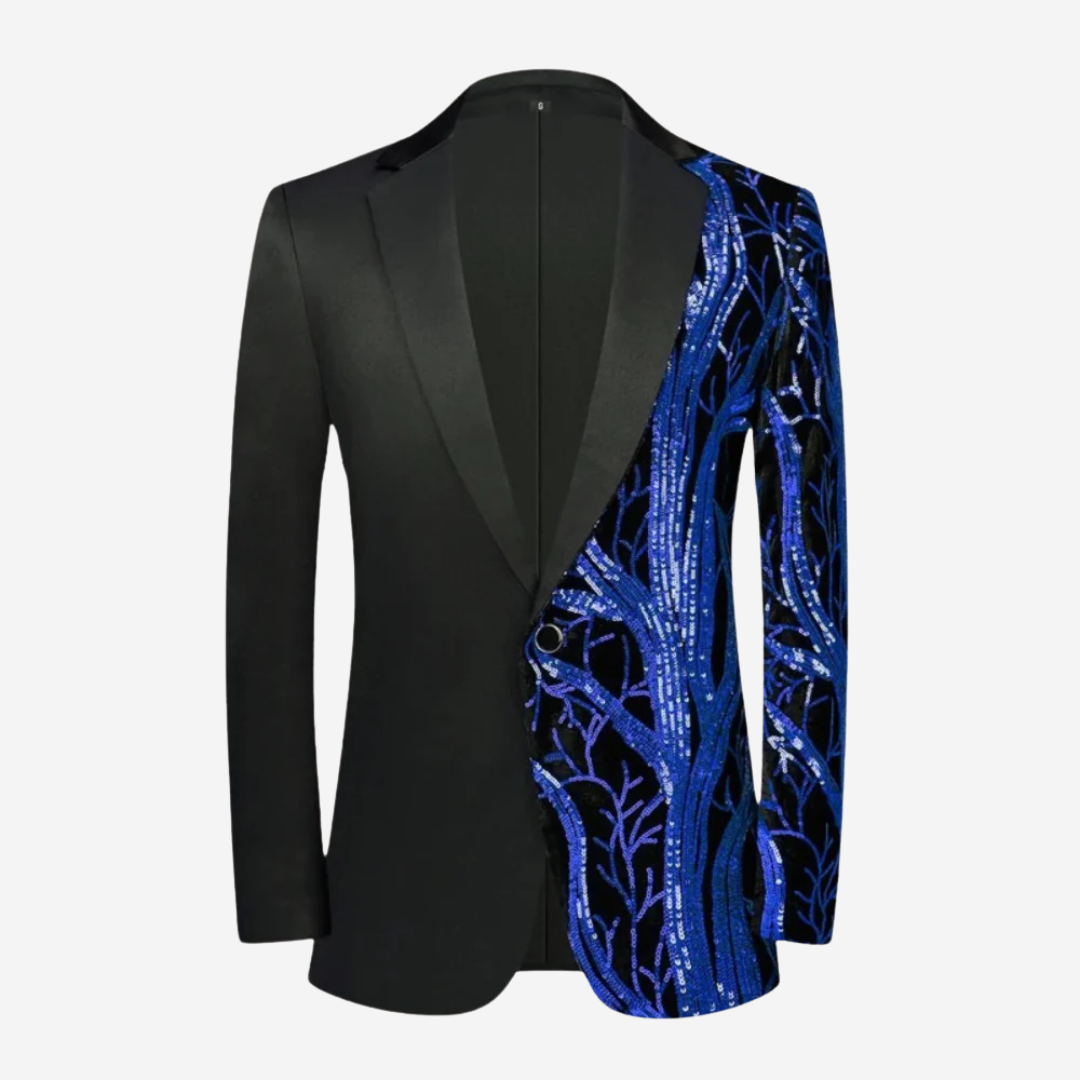Men’s Sequin Wave Pattern Performance Blazer