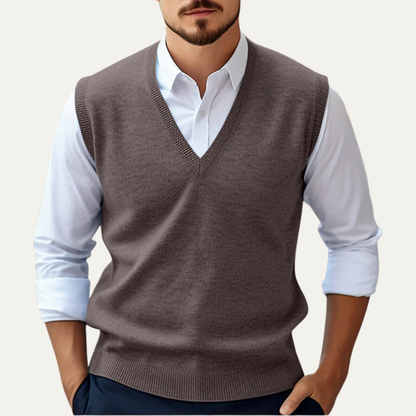Men’s Classic V-Neck Knitted Sweater Vest
