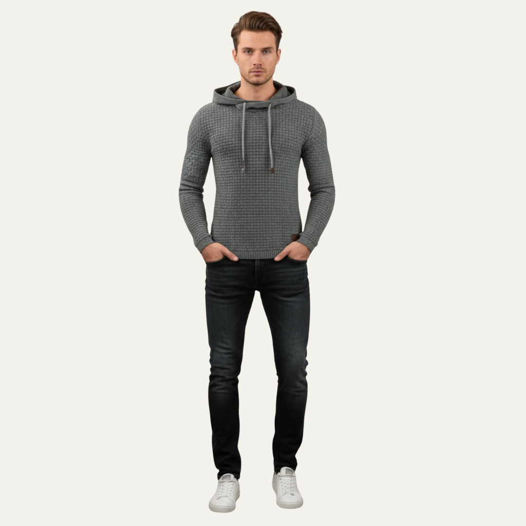 Men’s Classic Fine Knit Hooded Sweater