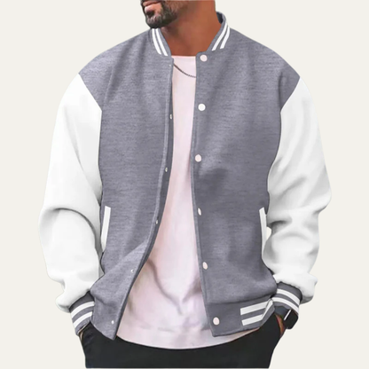 Men’s Classic Contrast Sleeve Varsity Jacket