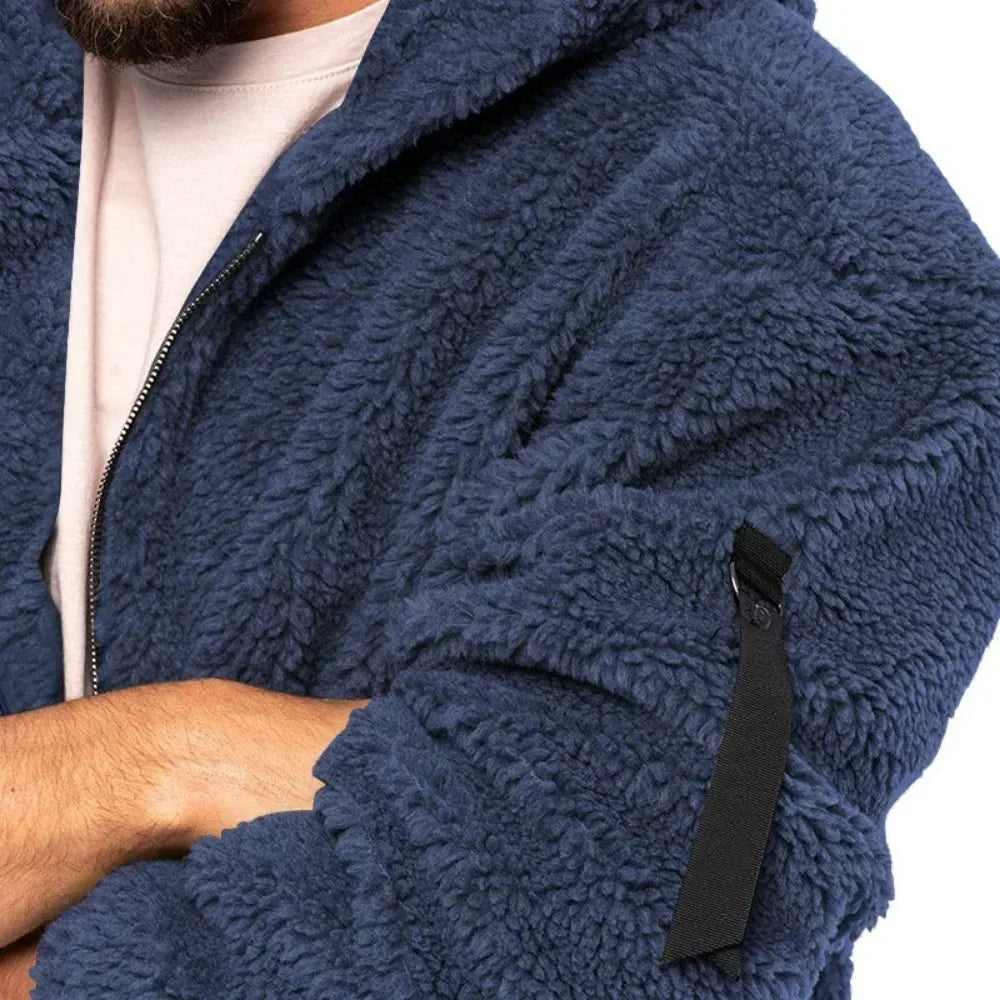 Men’s Thick Plush Winter Zip Hoodie