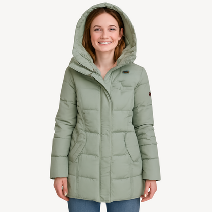 Fleece Lined Puffer Coat for Women