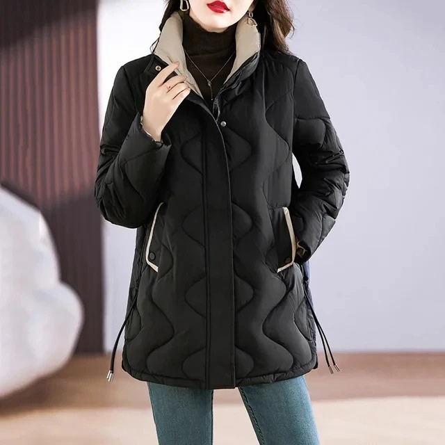 Warm Quilted Winter Coat for Women