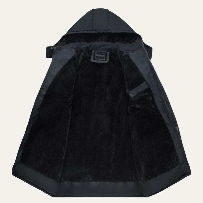 Men’s Structured Padded Puffer Jacket with Detachable Hood