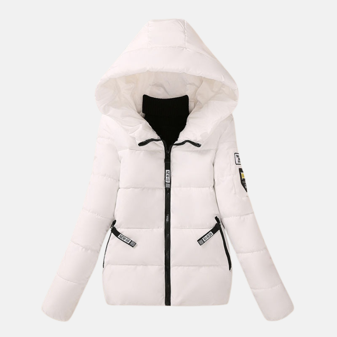 Women’s Quilted Coat – Relaxed Fit – Hooded – Zipper Front – Padded Insulated Warmth