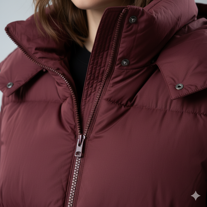 Jasmine | Padded Jacket - Oversized Quilted Hooded Winter Coat for Women