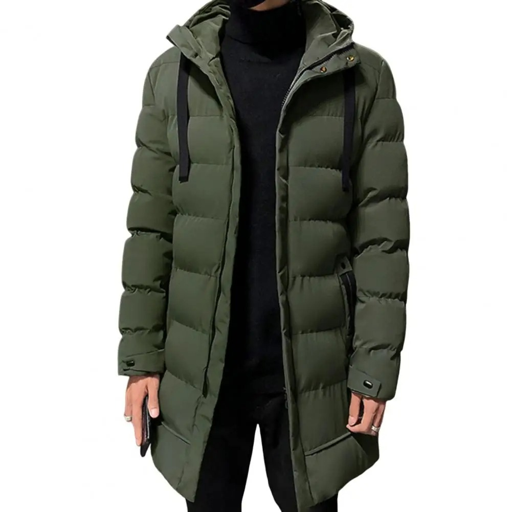 Warm Waterproof Men's Winter Puffer Coat with Zip