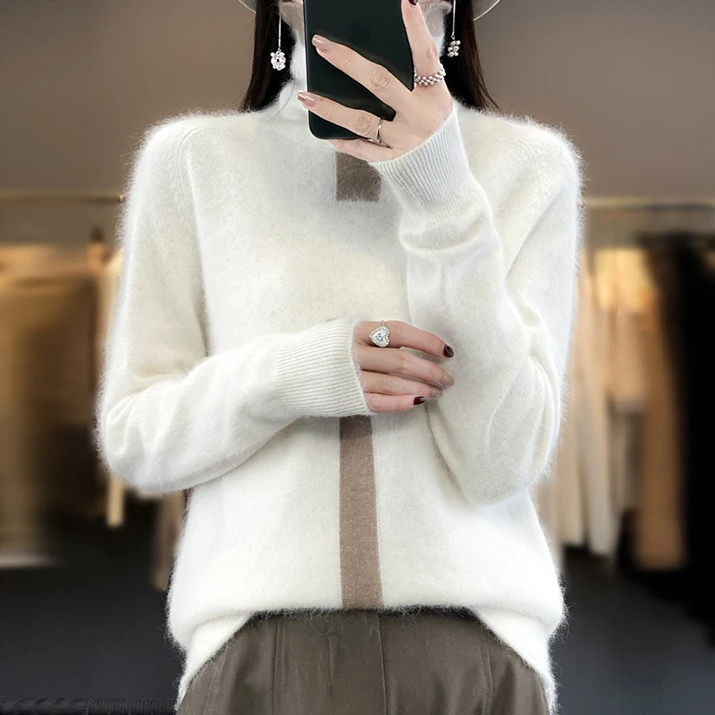 Warm Cozy Crew Neck Winter Sweater for Women