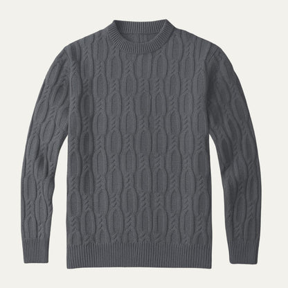 Men’s Cable Knit Mock Neck Sweater