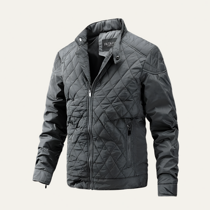 Men’s Quilted Stand Collar Winter Coat