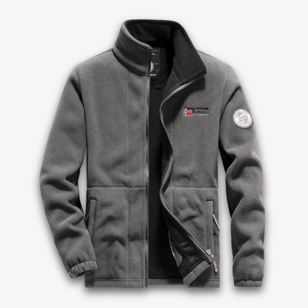 Men's Fleece Jacket, Warm Winter Outdoor Coat - Full-Zip