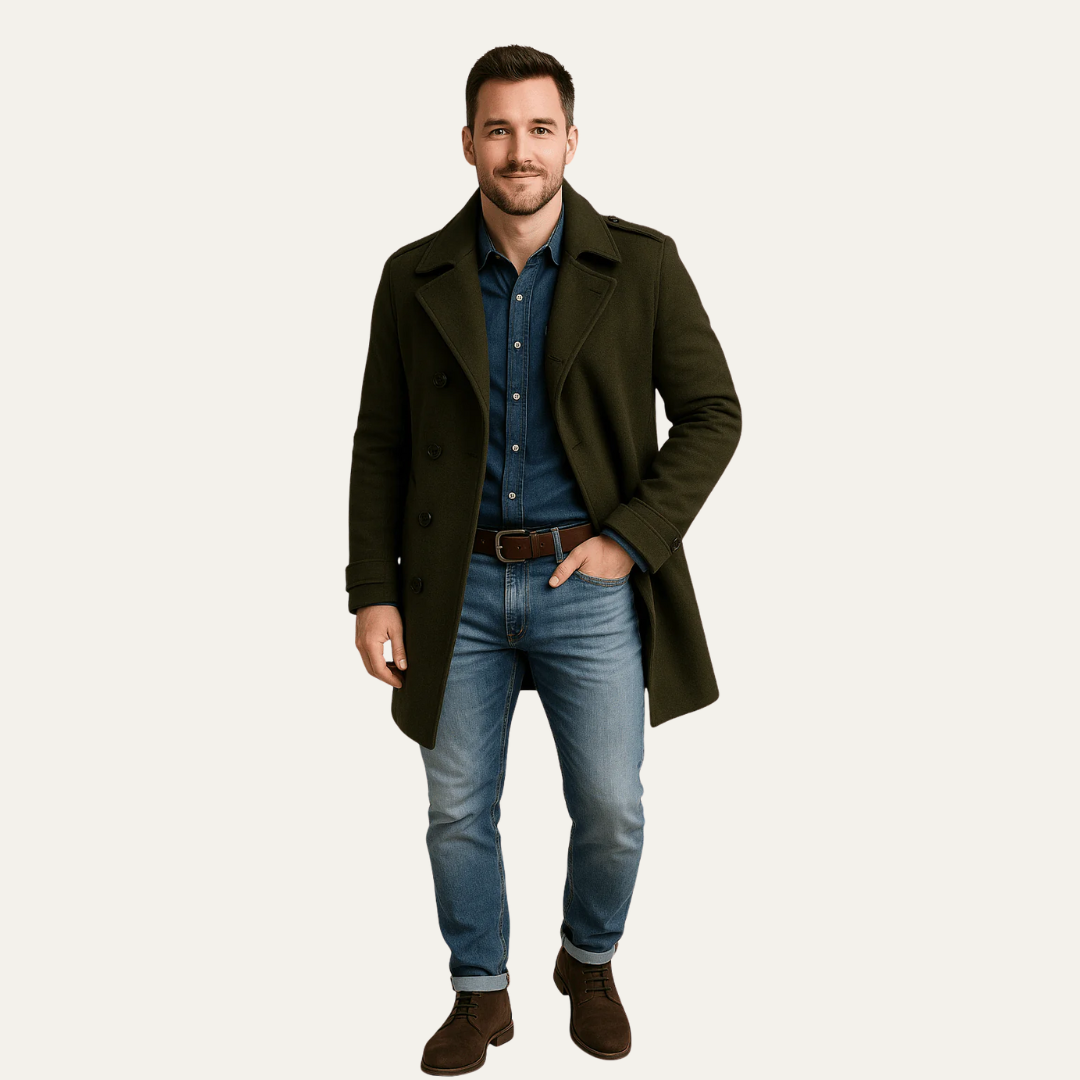 Men’s Classic Mid Length Coat