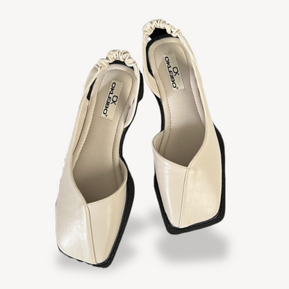 Women's Leather Square Toe Sandals