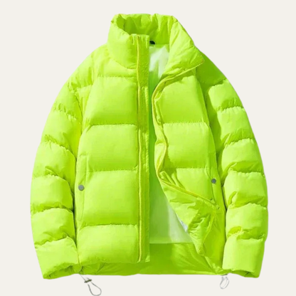 Men’s Insulated Wide Baffle Stand Collar Puffer Jacket