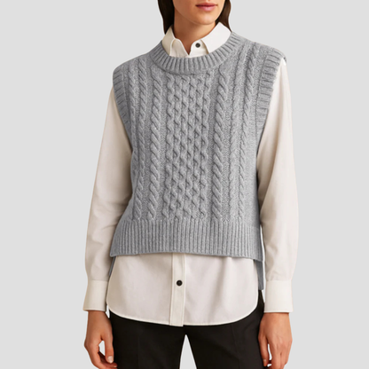 Cozy Cable Knit Sweater Vest
