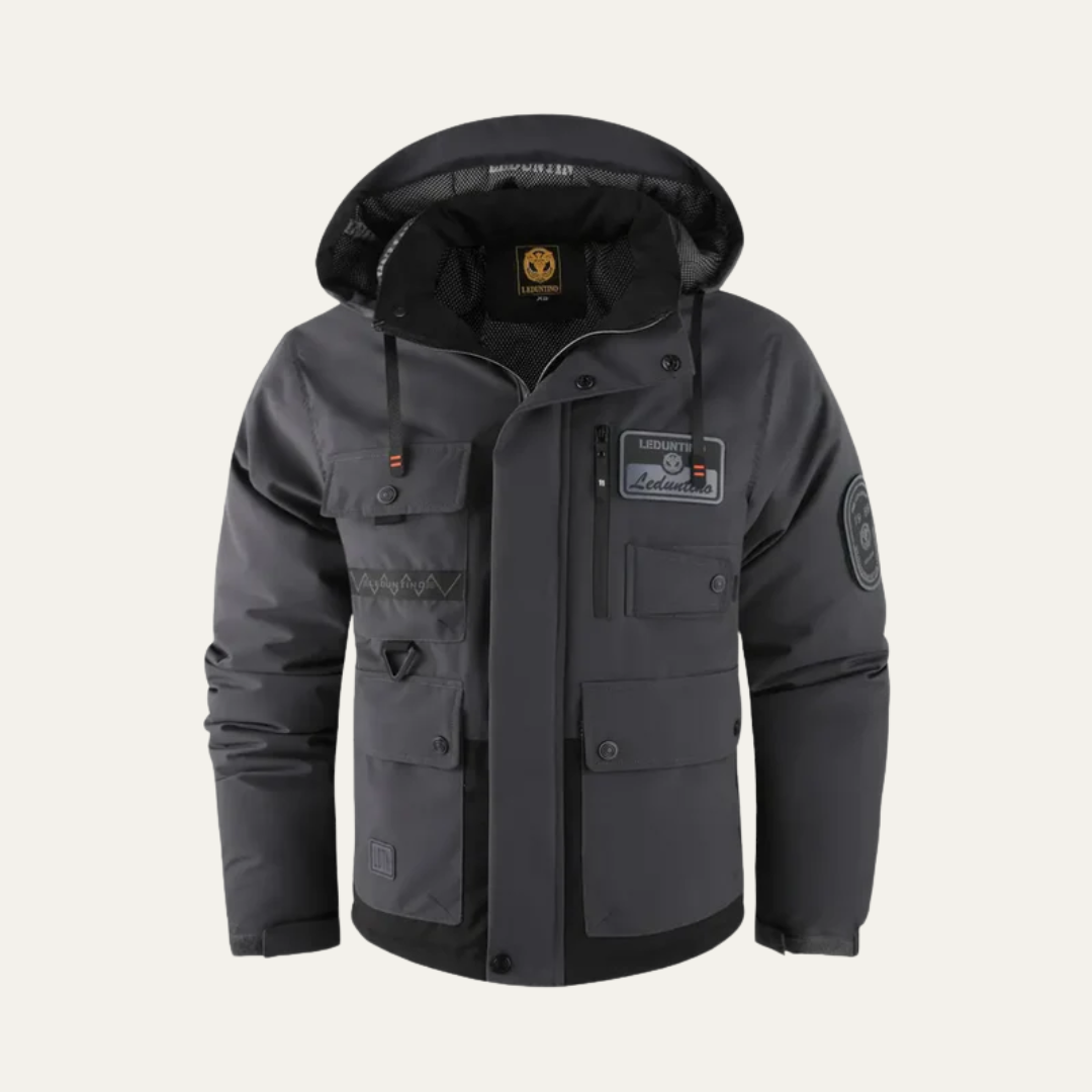 Men’s Technical Utility Jacket with Detachable Hood