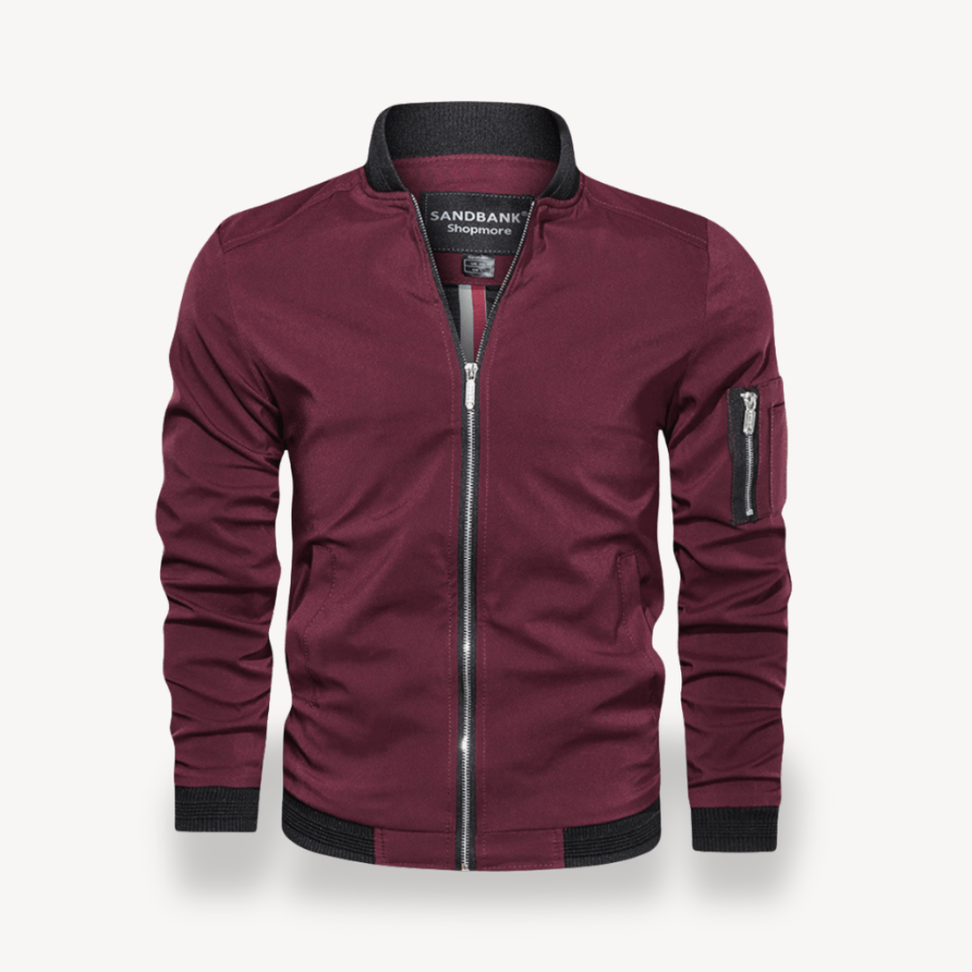 Men's Lightweight Bomber Jacket Zip Pocket