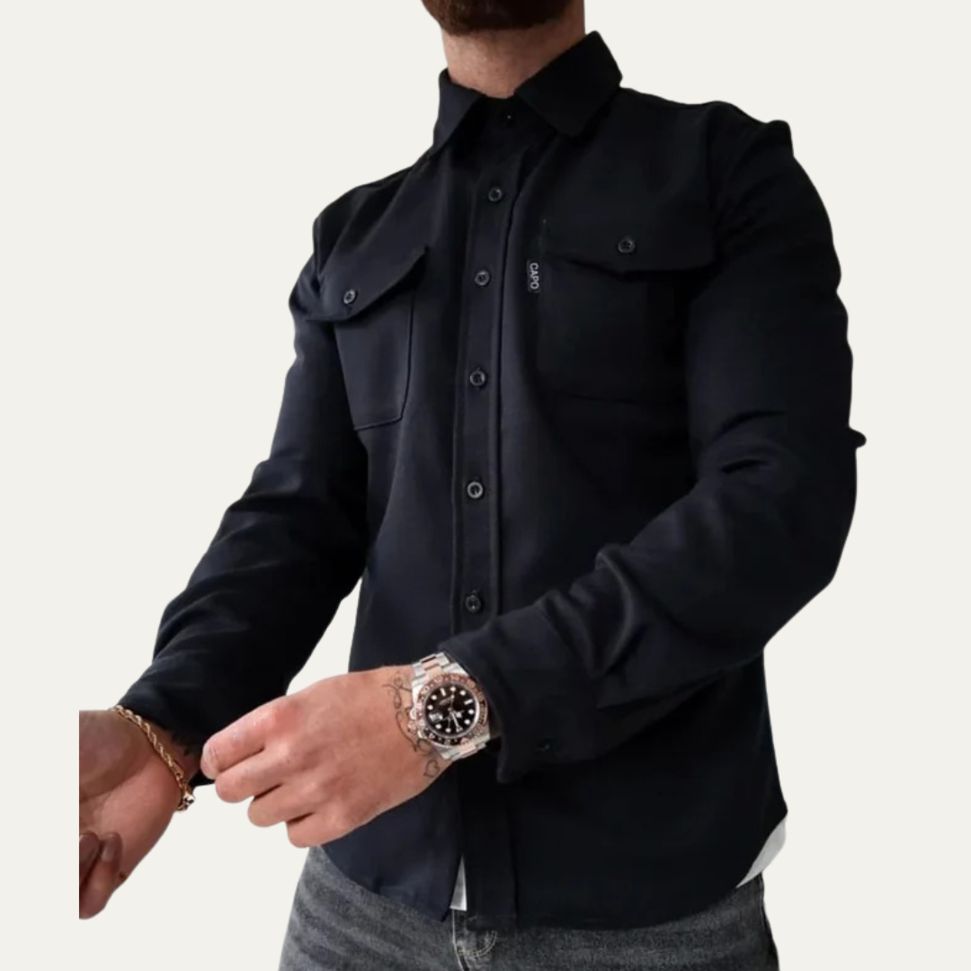Men’s Casual Button Front Overshirt