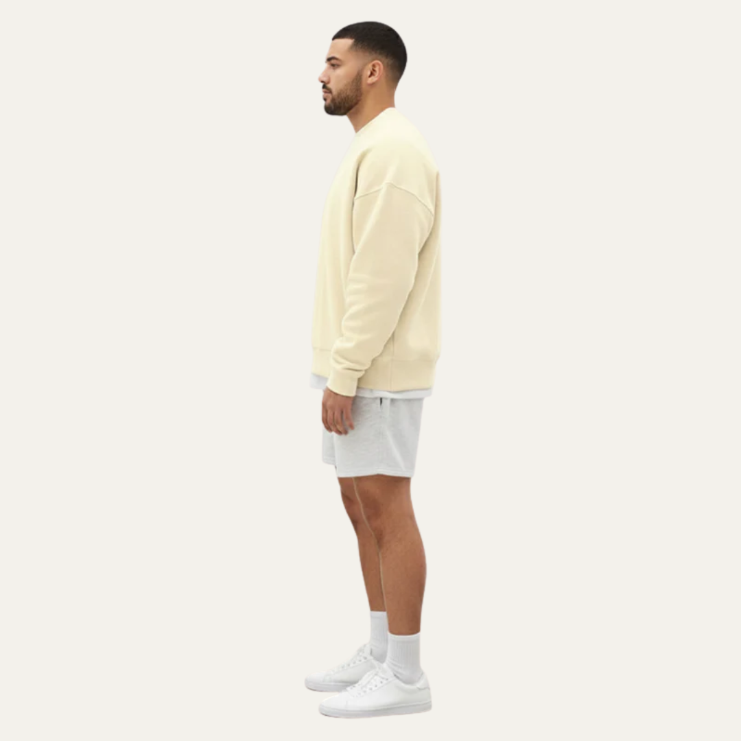 Men’s Oversized Crewneck Sweatshirt With Exposed Seam