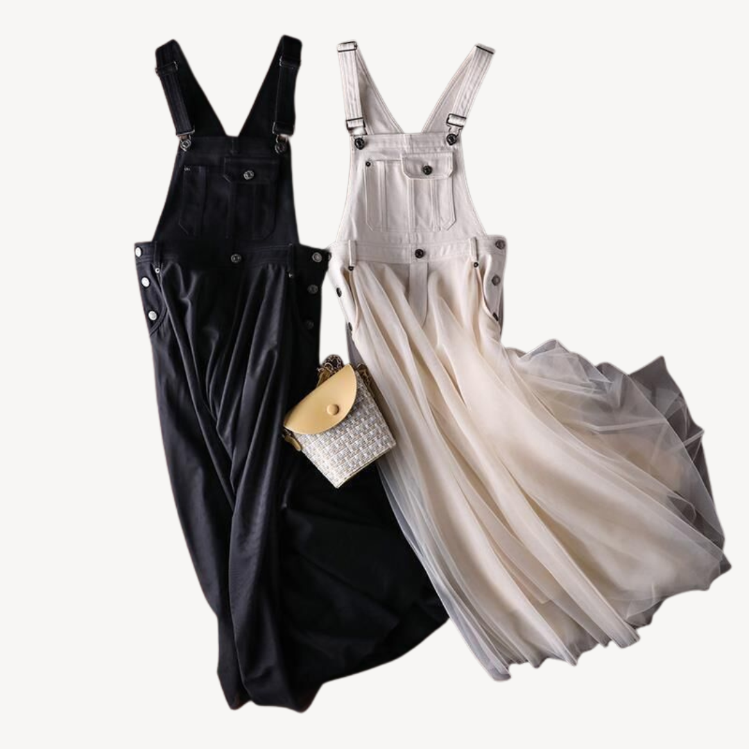 Women's Denim Overall Maxi Dress
