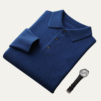 Men’s Smooth Knit Polo Sweater