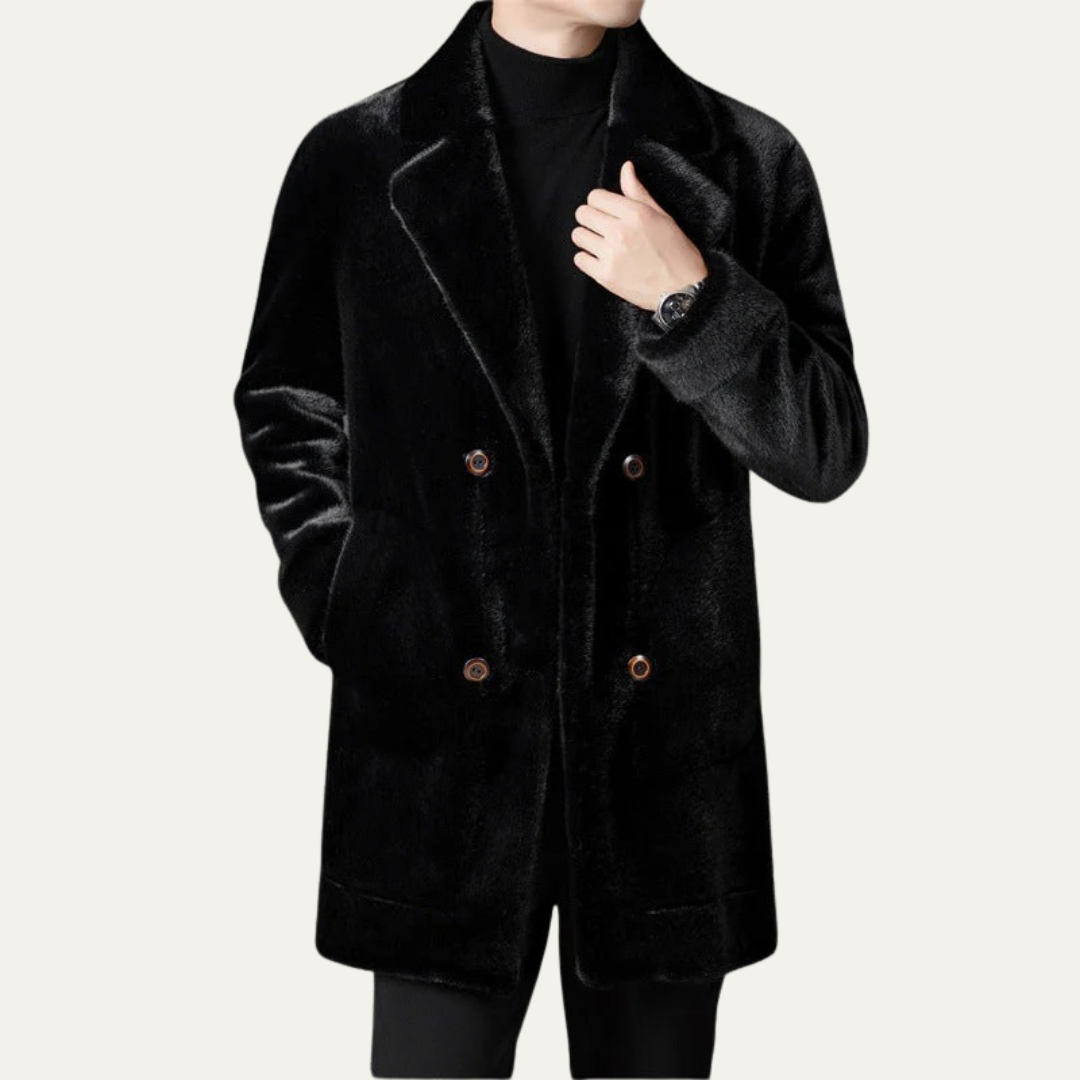 Men’s Luxurious Faux Fur Coat
