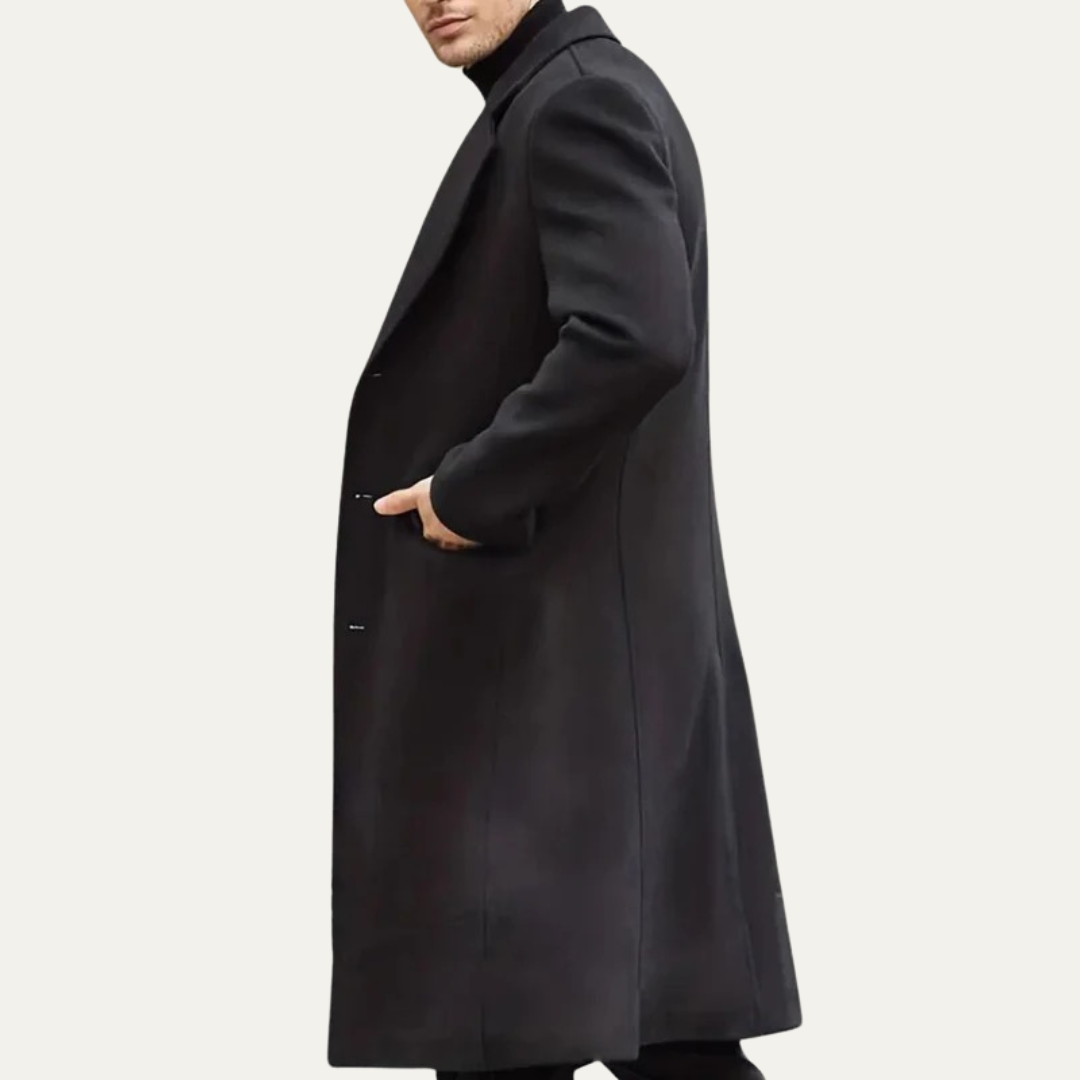 Men’s Long Line Tailored Trench Coat
