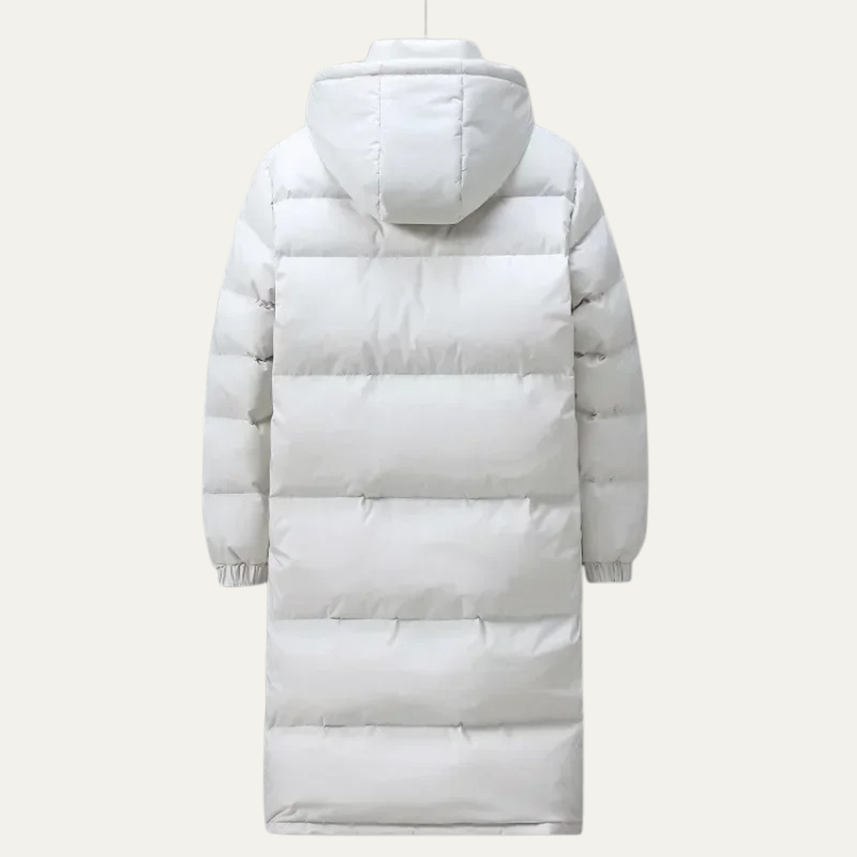 Men’s Long Insulated Puffer Coat with Detachable Hood