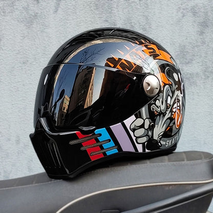 Black Full Face Motorcycle Helmet DOT ECE Certified