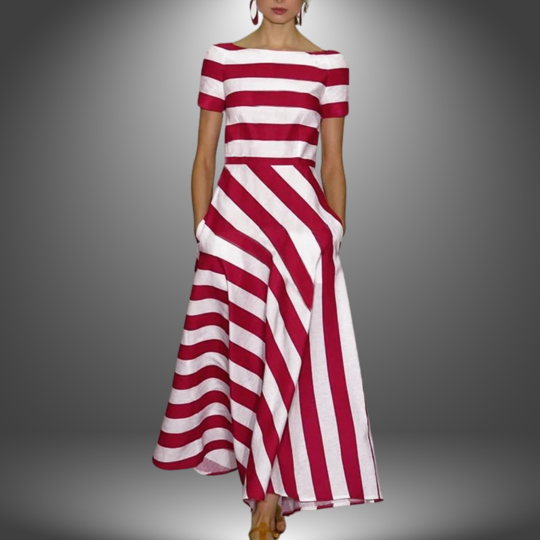 Stylish Floor Length A-Line Dress for Women - BritishElegance