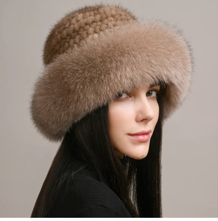 Soft Mink Fur Winter Hat for Warmth - BritishElegance