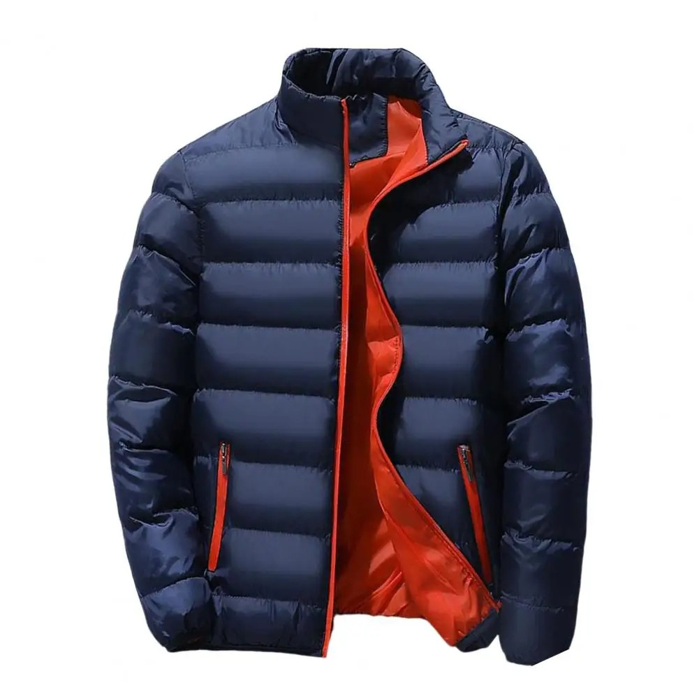 Warm Water Resistant Zip Up Puffer Coat for Men