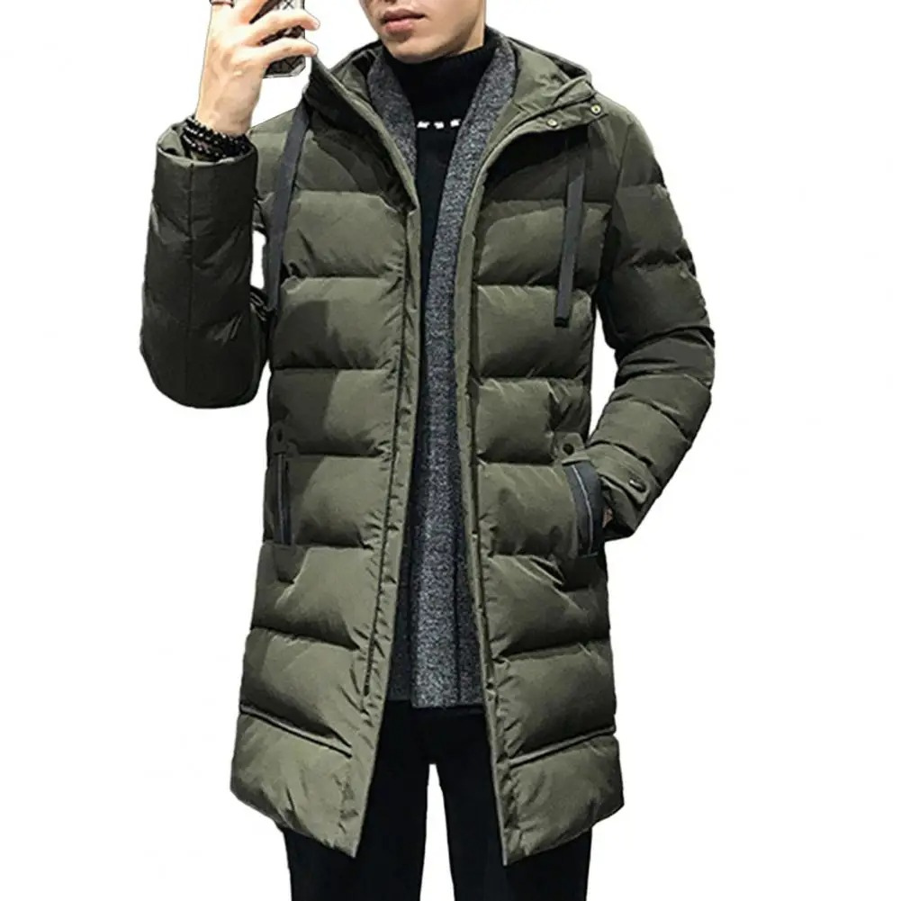 Warm Men's Hooded Down Puffer Coat - BritishElegance