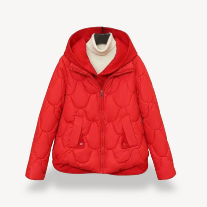 Quilted Puffer Jacket with Hood for Women