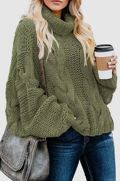 Women's Soft Knit Turtleneck Sweater in Classic Style