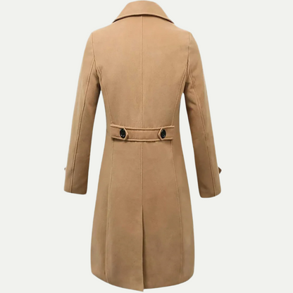 Men’s Classic Wool Double Breasted Long Peacoat
