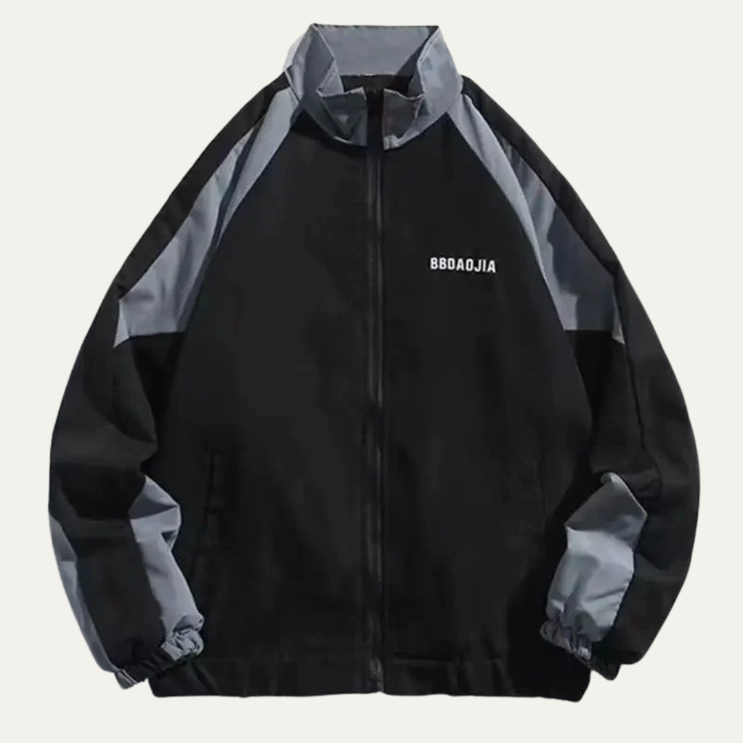 Men’s Sporty Track Jacket with Contrast Panels